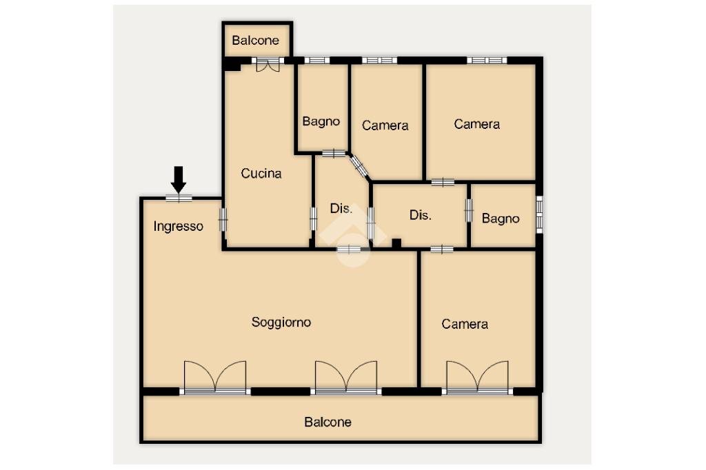 Apartment Via ajaccio, Milano (neighborhood Città Studi) - floor plans 1