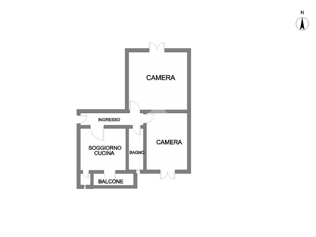 Trilocale Via Mac mahon, Milano - planimetria 1