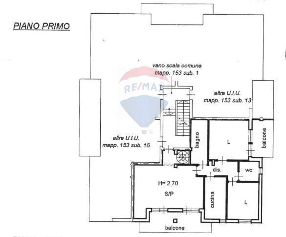 Planimetria primo piano - Four-room apartment Strada statale località DRAGHETTO
 
15, Carpiano - floor plans 1
