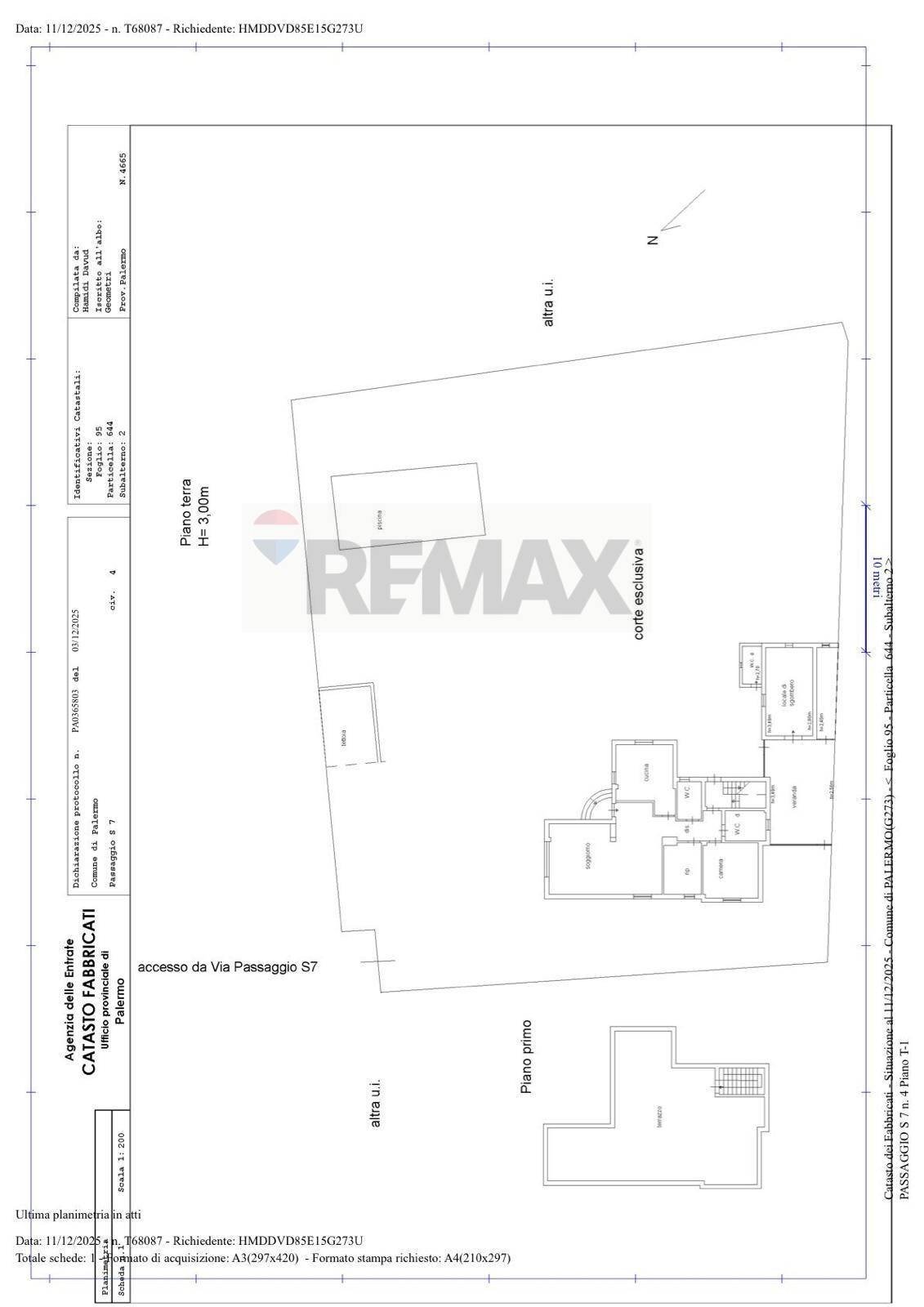 Pianta 2D - Villa PASSAGGIO S.7
 
4, Palermo - floor plans 1
