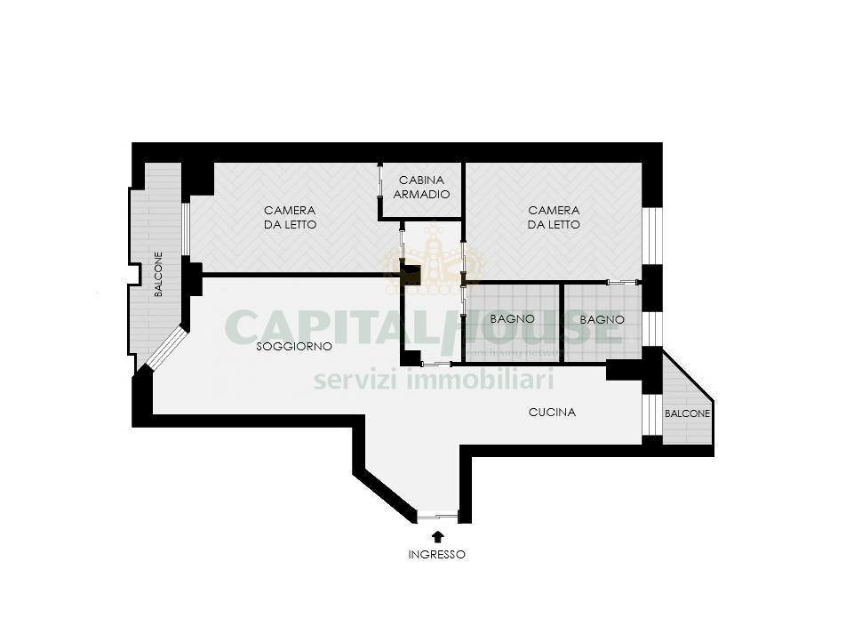 Foto 7 - Trilocale Via Sant'Uguzzone, Milano - planimetria 1