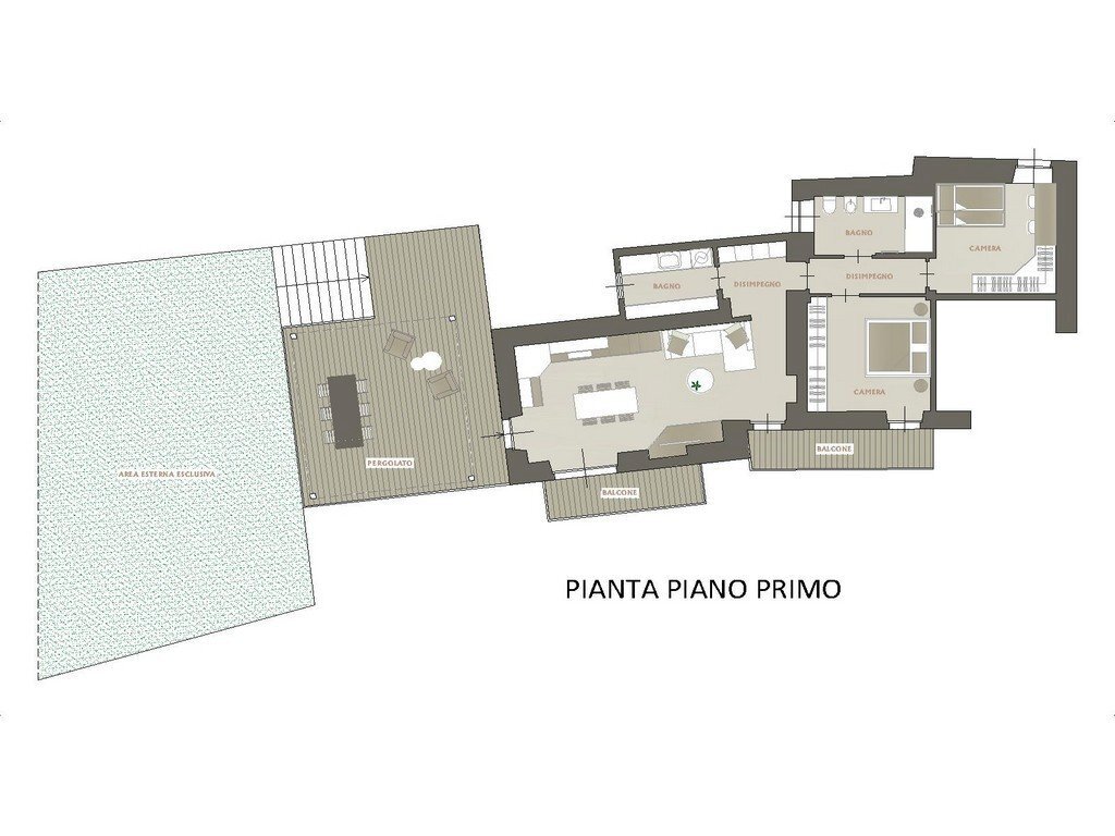 Trilocale via Piazze, 5, Cenate Sopra - planimetria 1