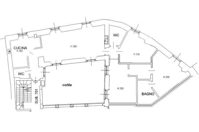 Planimetria - Four-room apartment via san lorenzo, Bergamo - floor plans 1