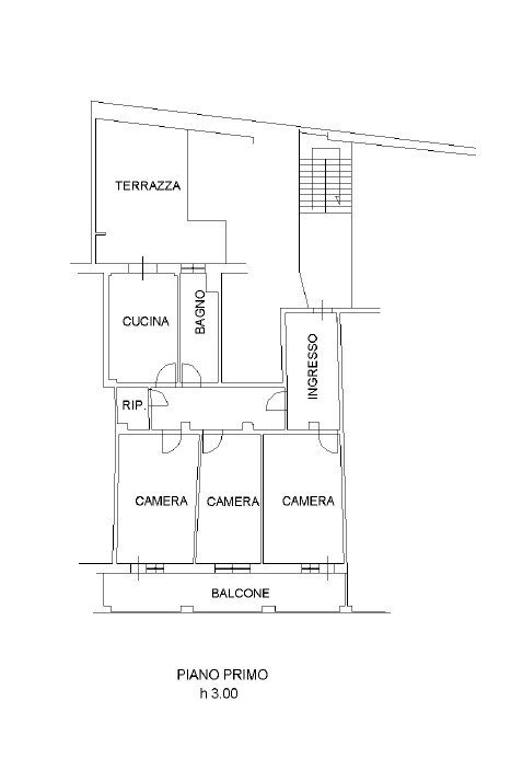 Apartment strada Aurelio Saffi, Parma - floor plans 1