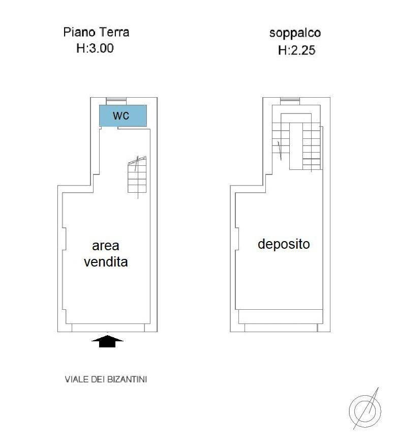 Foto 9 - Shop viale dei Bizantini
 
37, Catanzaro - floor plans 1