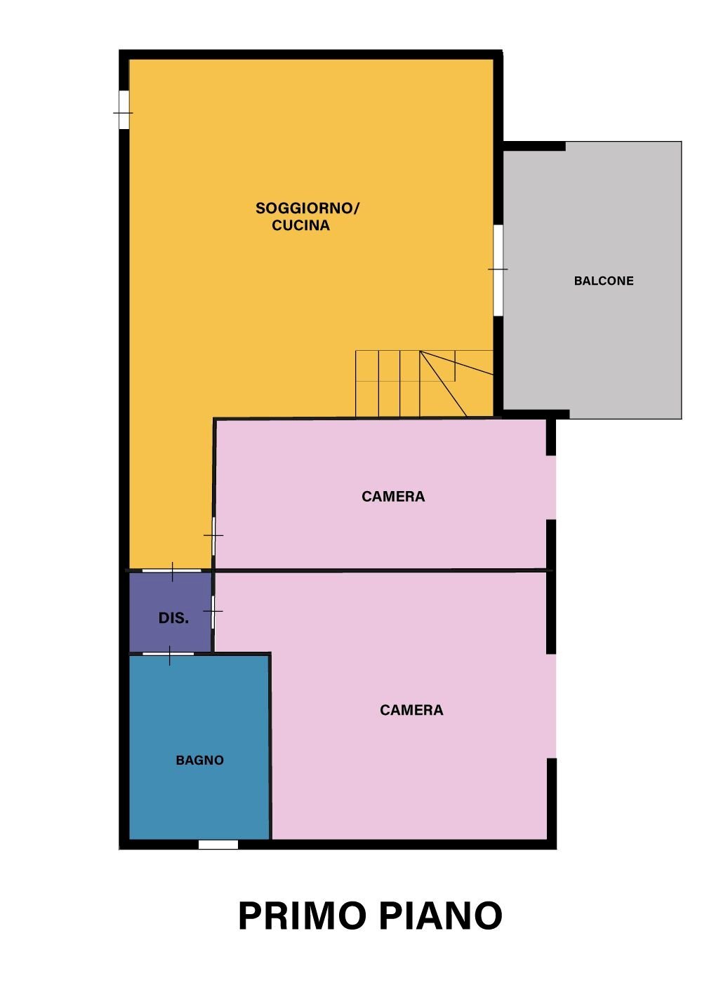 Quadrilocale via Giuseppe Bellonci, Forlì - planimetria 1