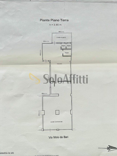 Locale via melo 125.jpeg - Commercial Premises Via Melo da Bari 125, Bari (neighborhood Murat) - floor plans 1