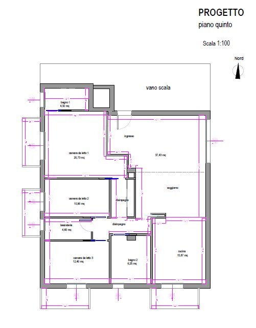 planimetria 5? piano.png - Appartamento Via Morselli 63, Gela - planimetria 1