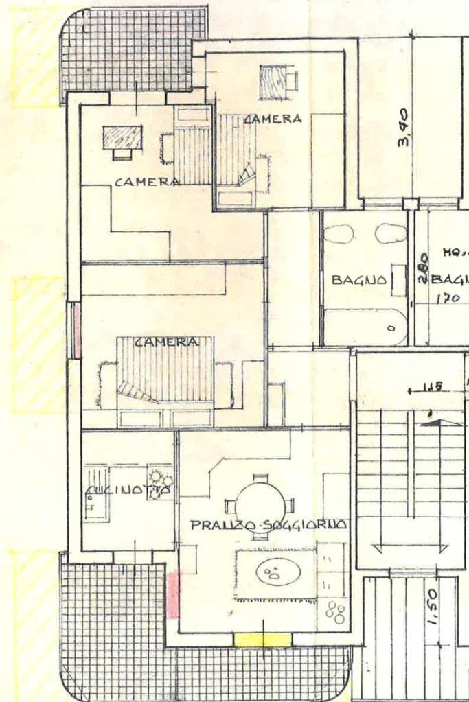 Quadrilocale Via monti, Gambettola - planimetria 1