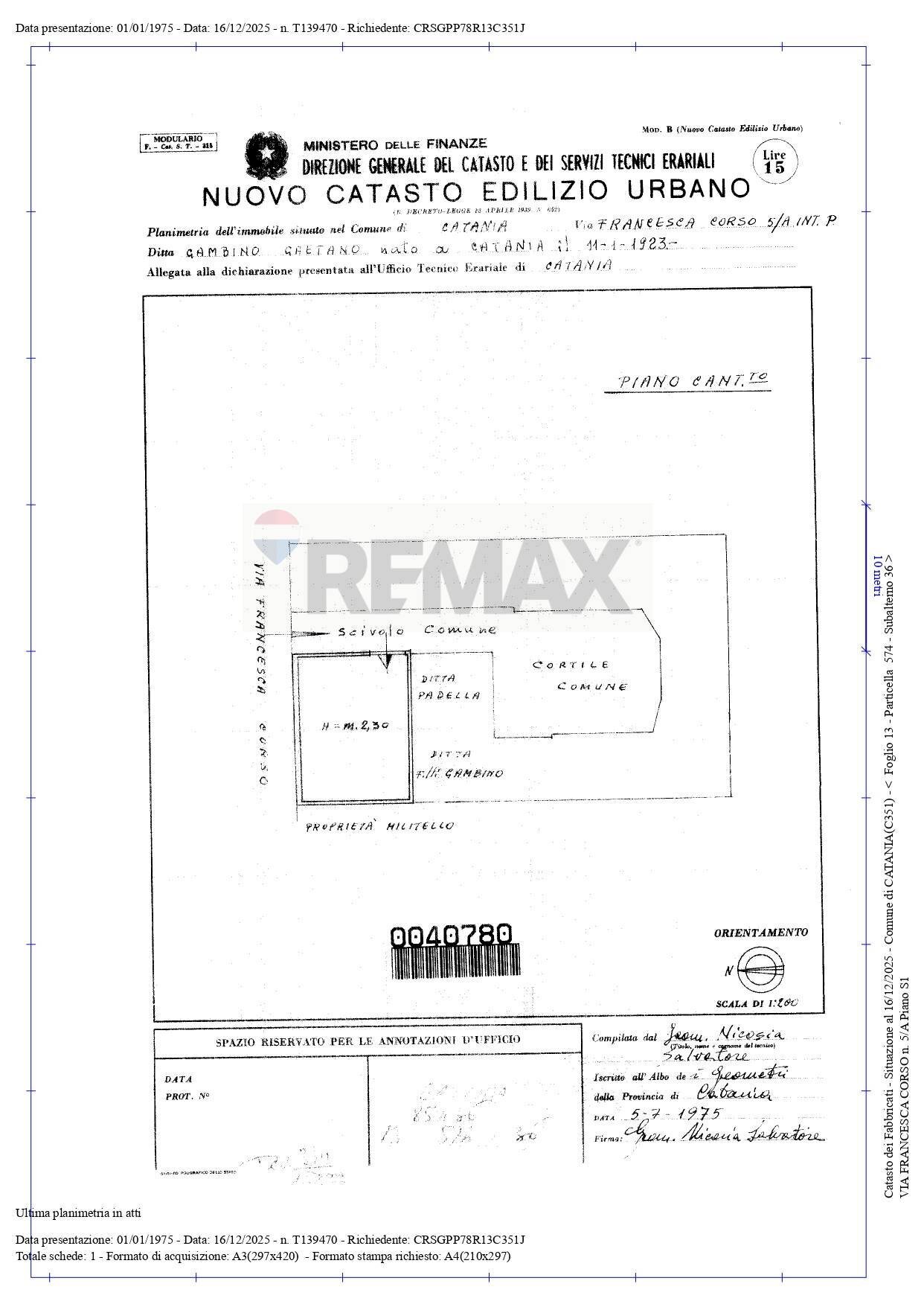 Pianta 2D - Trilocale Via Francesca Corso
 
5, Catania - planimetria 1