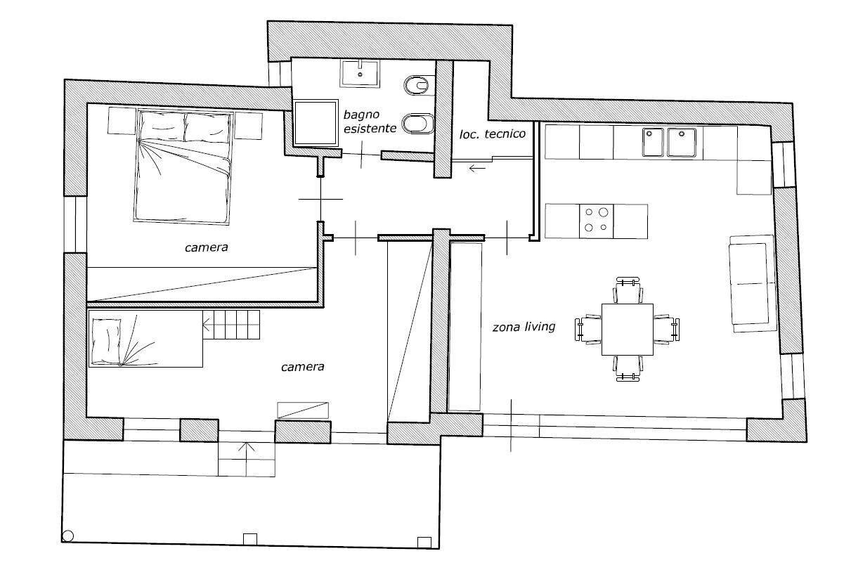 Rustic Località San Giacomo Saret, Demonte - floor plans 1