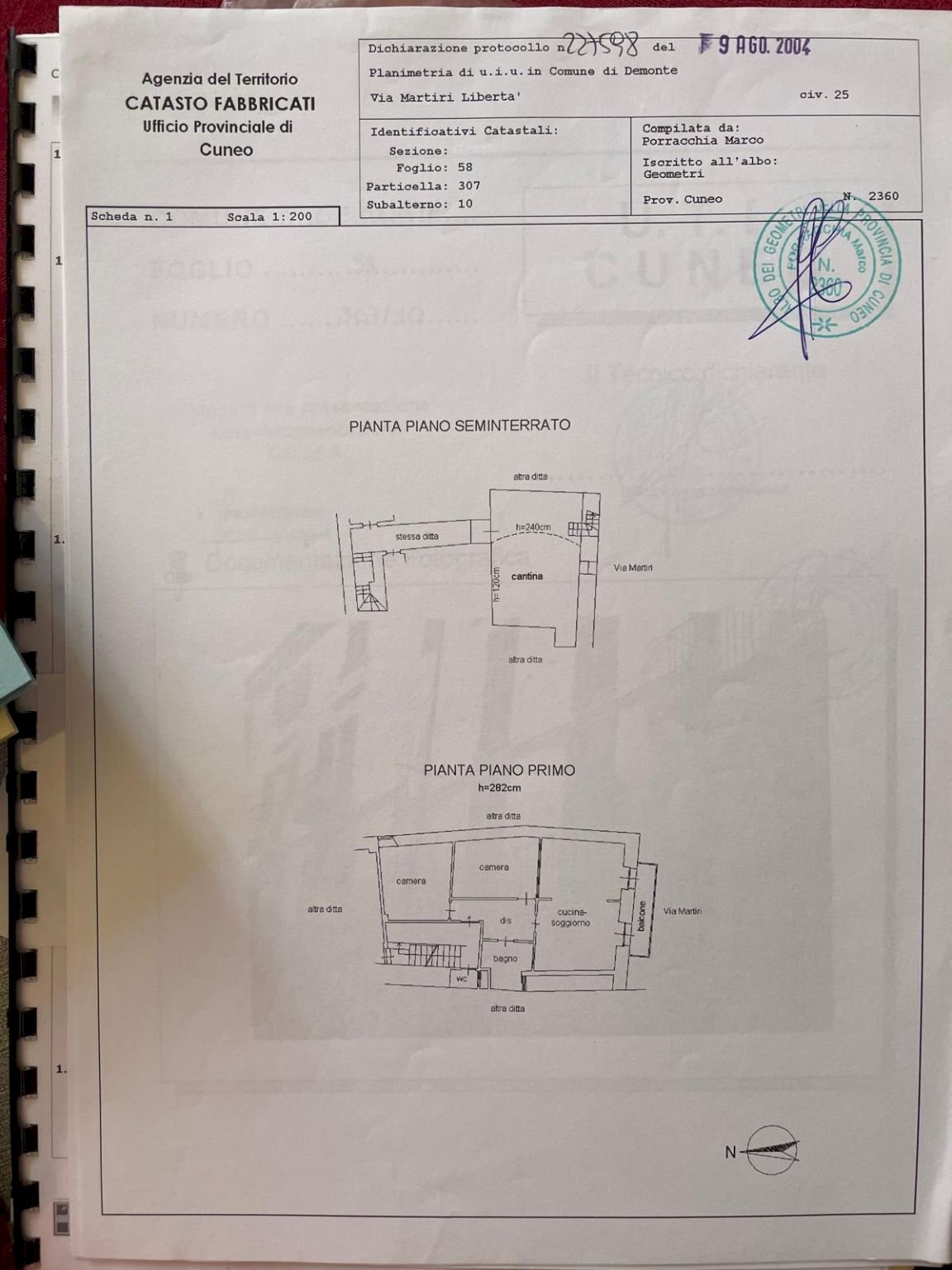 Three-room apartment via Martiri e Caduti per la Libertà, 25, Demonte - floor plans 1