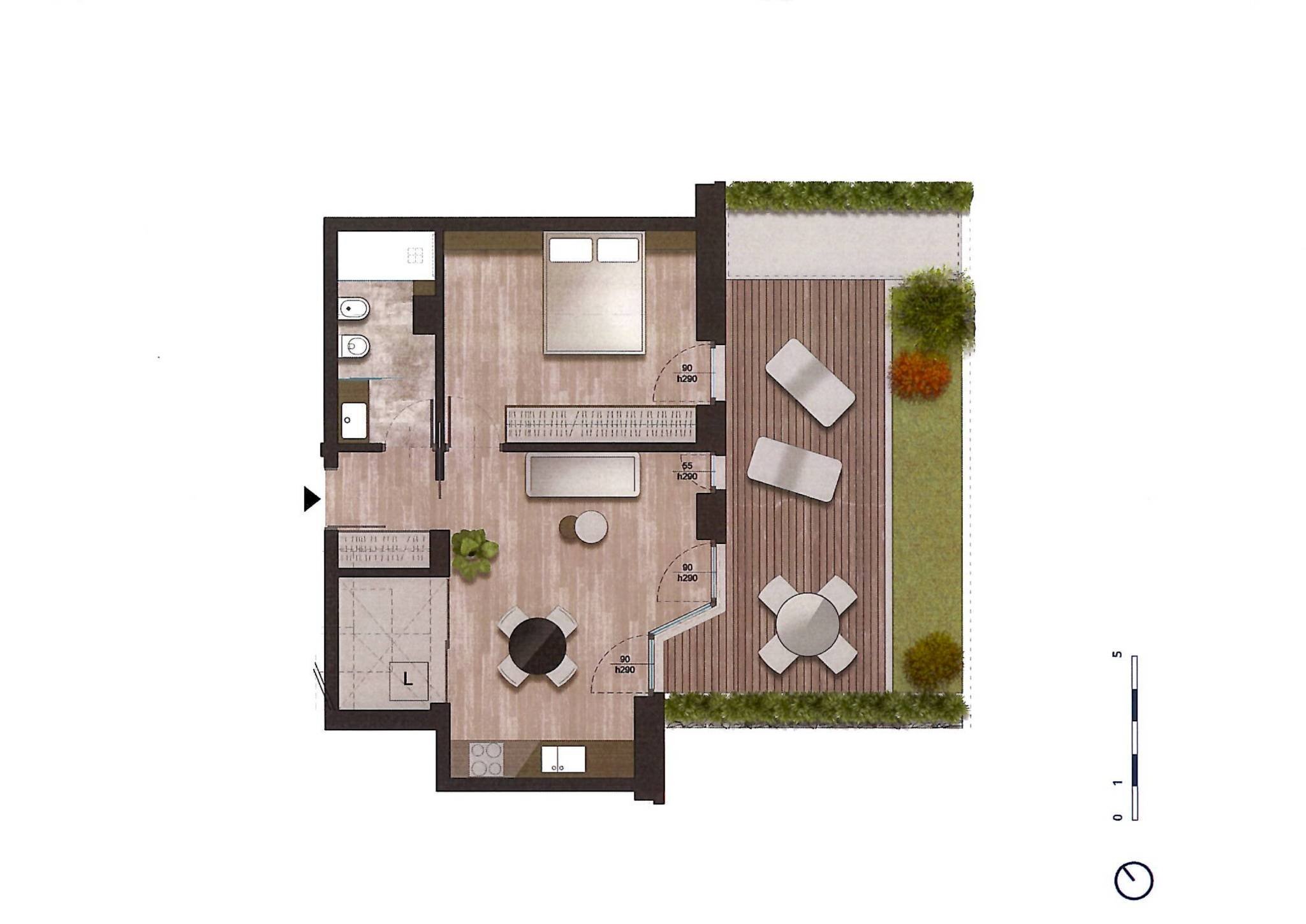 Bilocale corso Dante Alighieri, 47, Cuneo (zona Centro) - planimetria 1