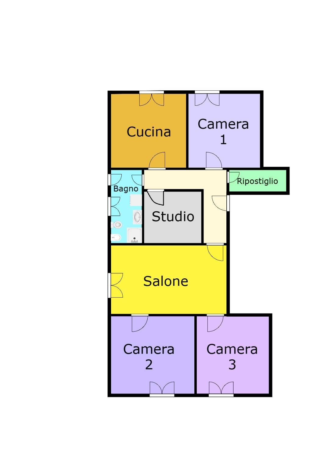 Terreno non edificabile via Vincenzo Gioberti, 12, Genova (zona Sampierdarena) - planimetria 1