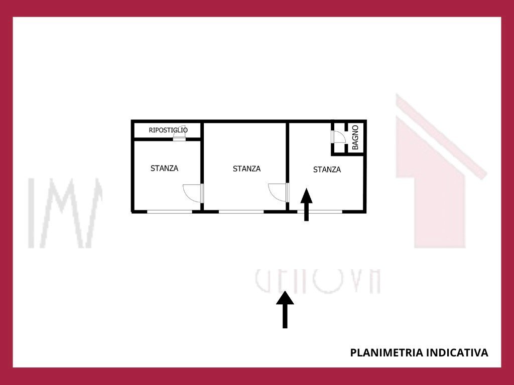 Shop via Apparizione, Genova (neighborhood Borgoratti) - floor plans 1