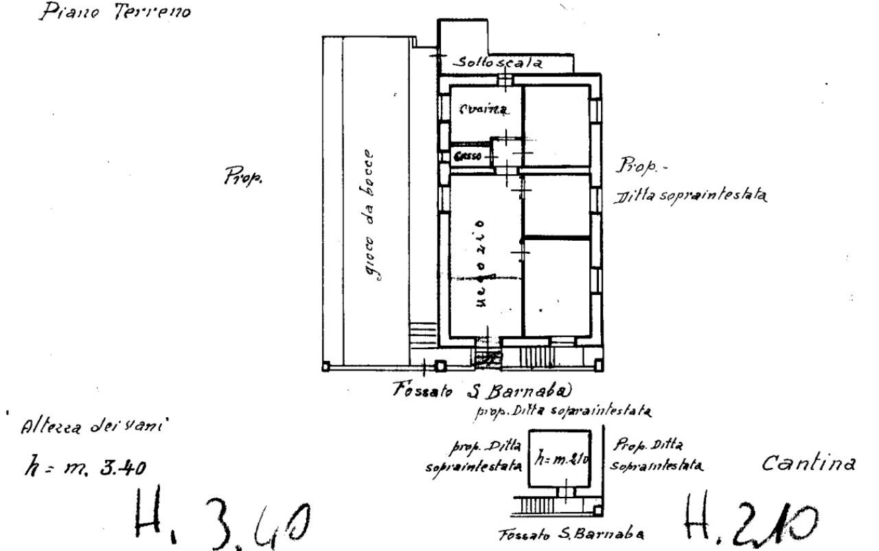 Four-room apartment salita di San Barnaba, 28, Genova (neighborhood Castelletto) - floor plans 1
