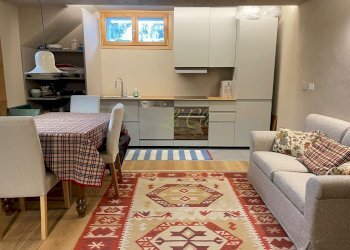 AFFITTO COURMAYEUR - SOGGIORNO, ZONA PRANZO E CUCI - Trilocale Prè-Saint-Didier - foto 4