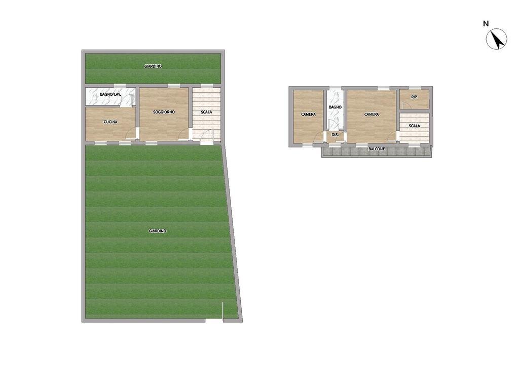 Casa semi indipendente Viale dei Kennedy, Rescaldina - planimetria 1