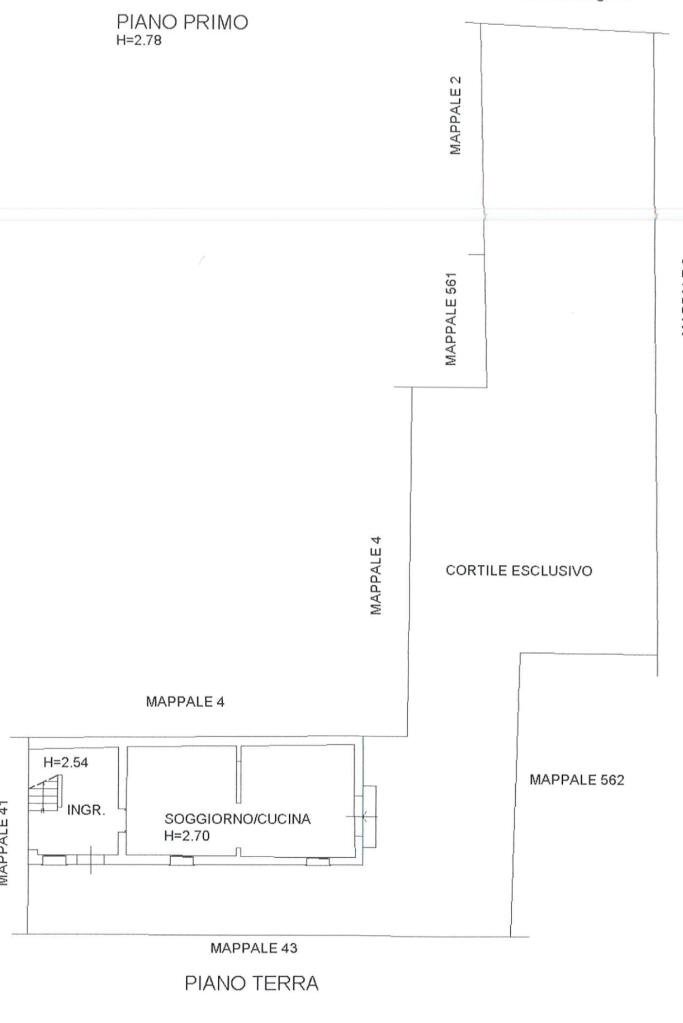 Casa semi indipendente Via Guido da Bagnolo, Bagnolo in Piano - planimetria 1