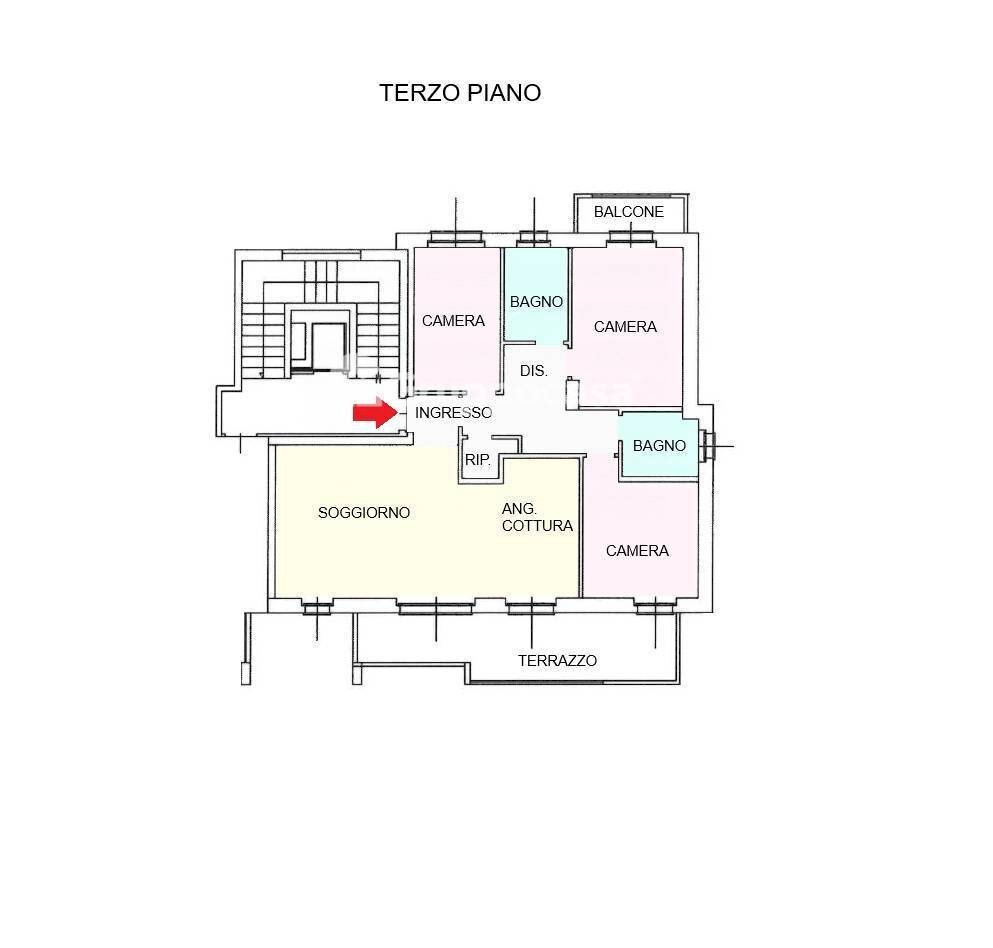 Foto 21 - Quadrilocale Via Teano
 
7, Magenta - planimetria 1