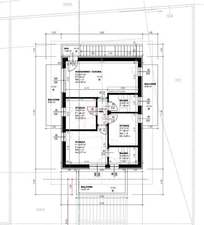 Foto 15 - Four-room apartment Terre d'Adige - floor plans 1