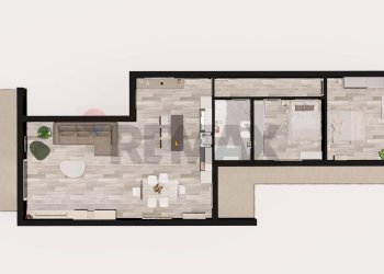 Pianta 2D - Trilocale Via Luigi Orlando
 
126, Giarre - foto 2