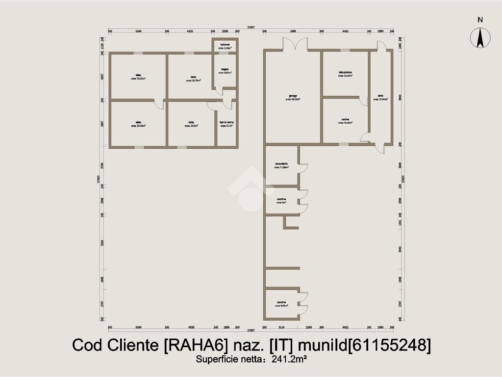 Semi-detached house Via godo vecchia, Russi - floor plans 1