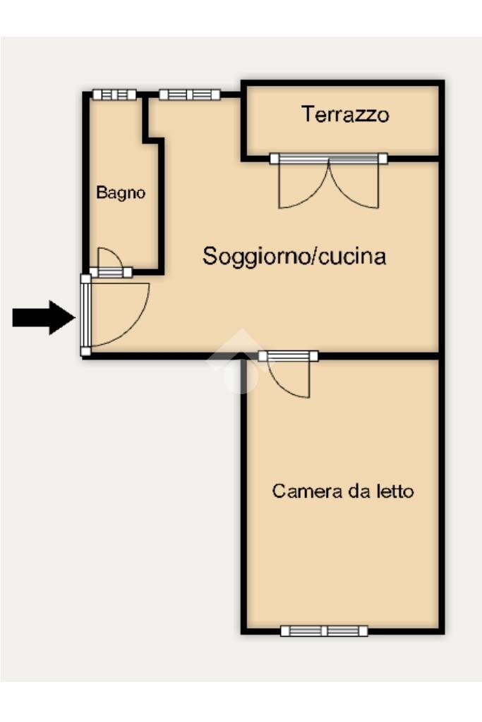 Two-room apartment Via Illirico, Milano (neighborhood Città Studi) - floor plans 1