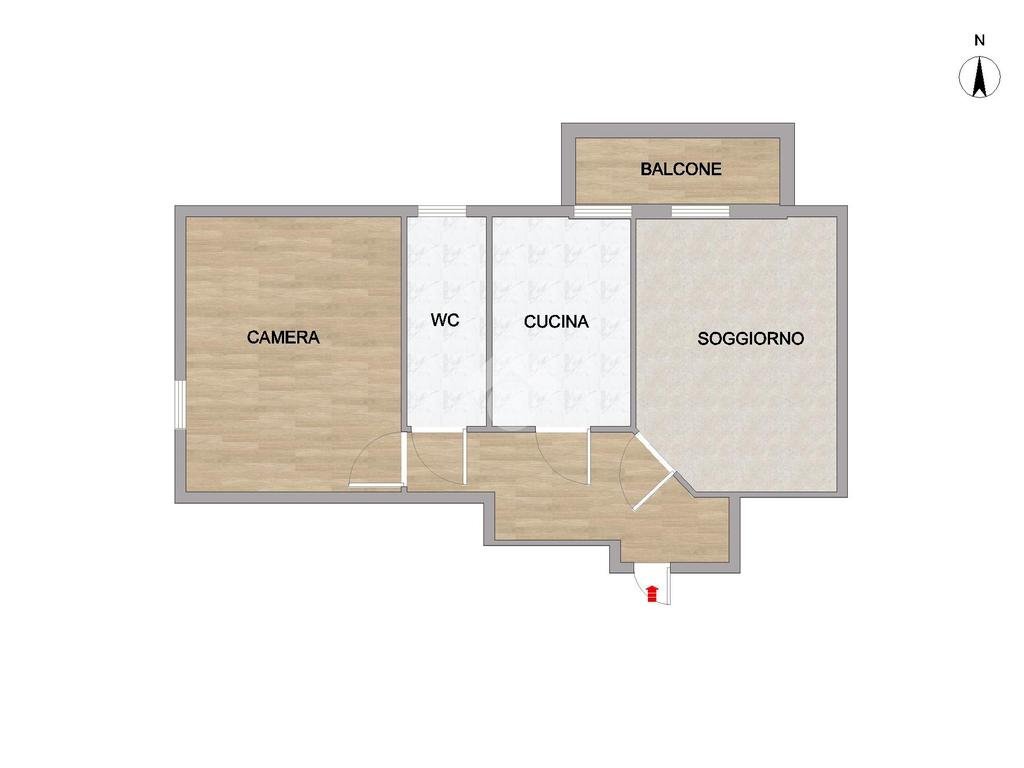Bilocale Via Luigi Ornato, Milano (zona Niguarda) - planimetria 1