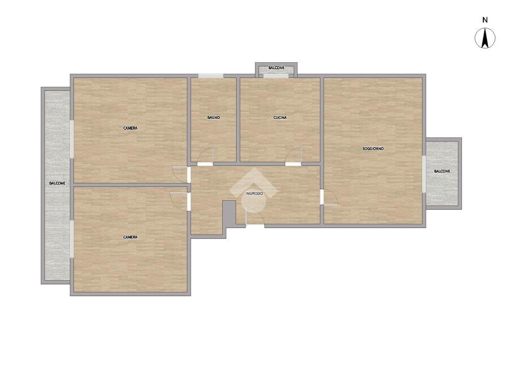 Four-room apartment Via Baltimora, Torino (neighborhood Santa Rita) - floor plans 1