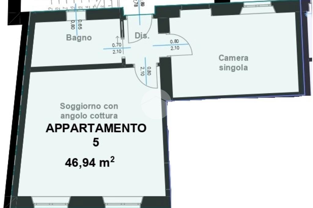 Two-room apartment Via Achille Grandi, Cormano - floor plans 1