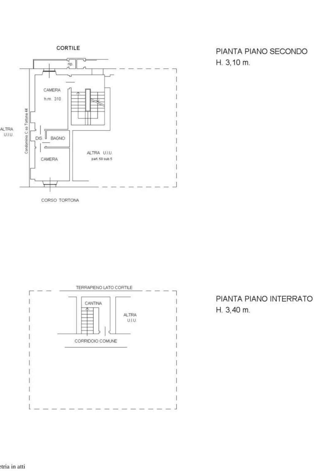 Bilocale corso Tortona, 42, Torino (zona Vanchiglietta) - planimetria 1