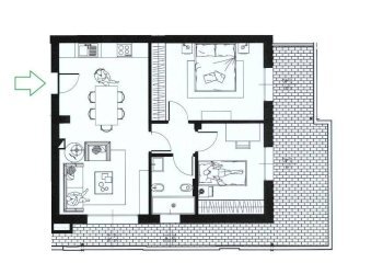 Planimetria - Attico via Enrico Mattei, 13/1, Bologna (zona San Vitale) - foto 18