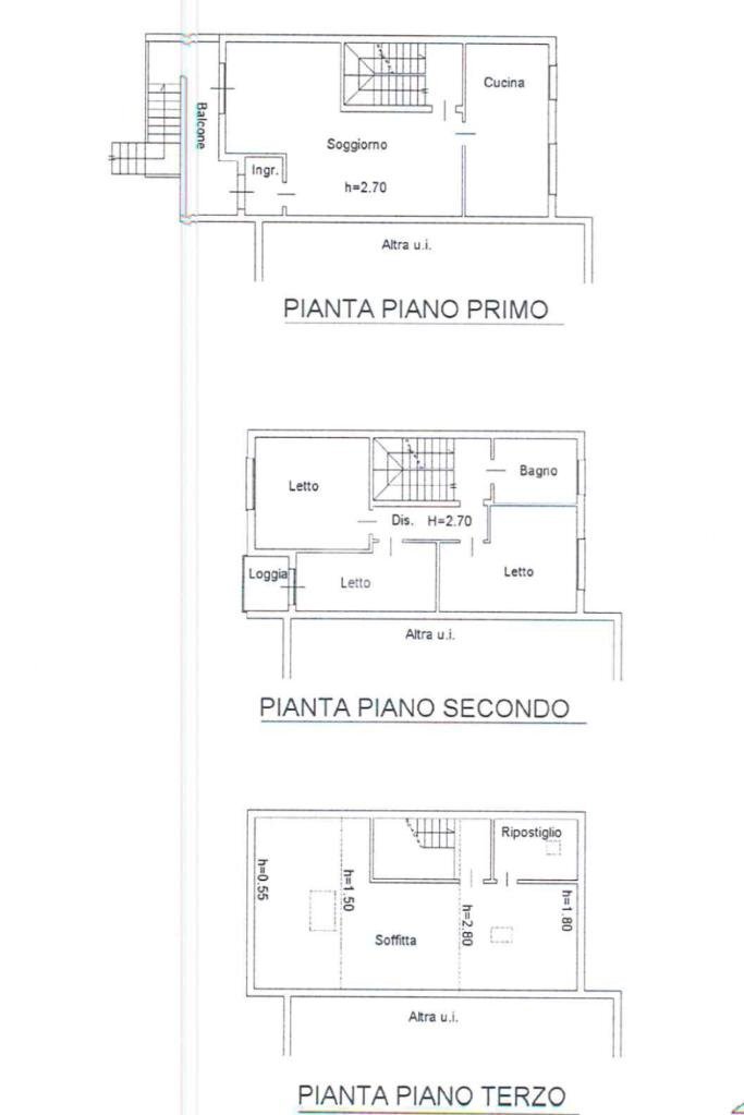 Terraced Villa Via dei platani, Bagnolo in Piano - floor plans 1