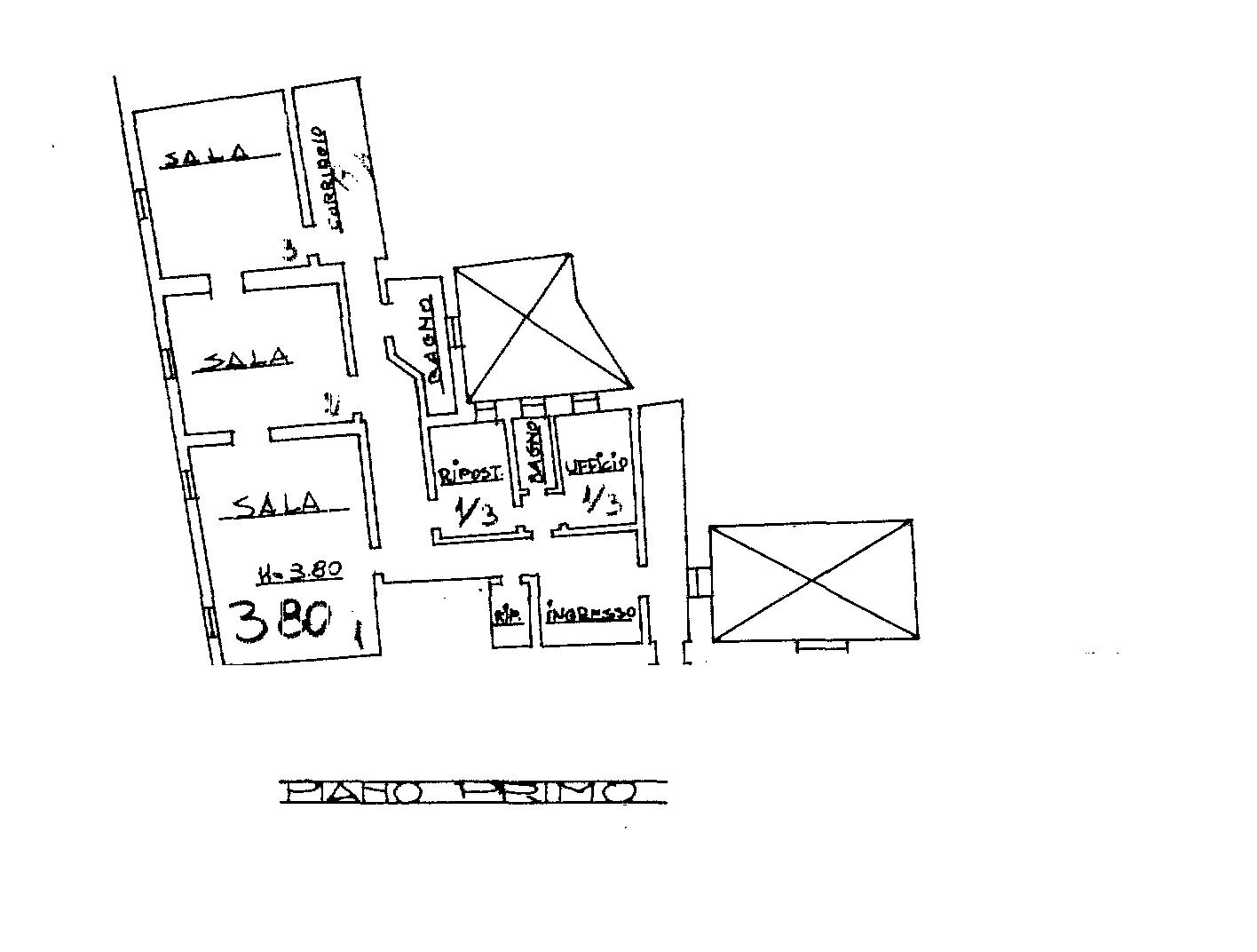 Commercial Premises Bologna (neighborhood Castiglione) - floor plans 1