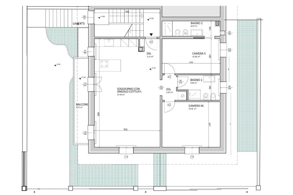 Trilocale Via Luigi Cherubini, Bologna (zona Savena) - planimetria 1