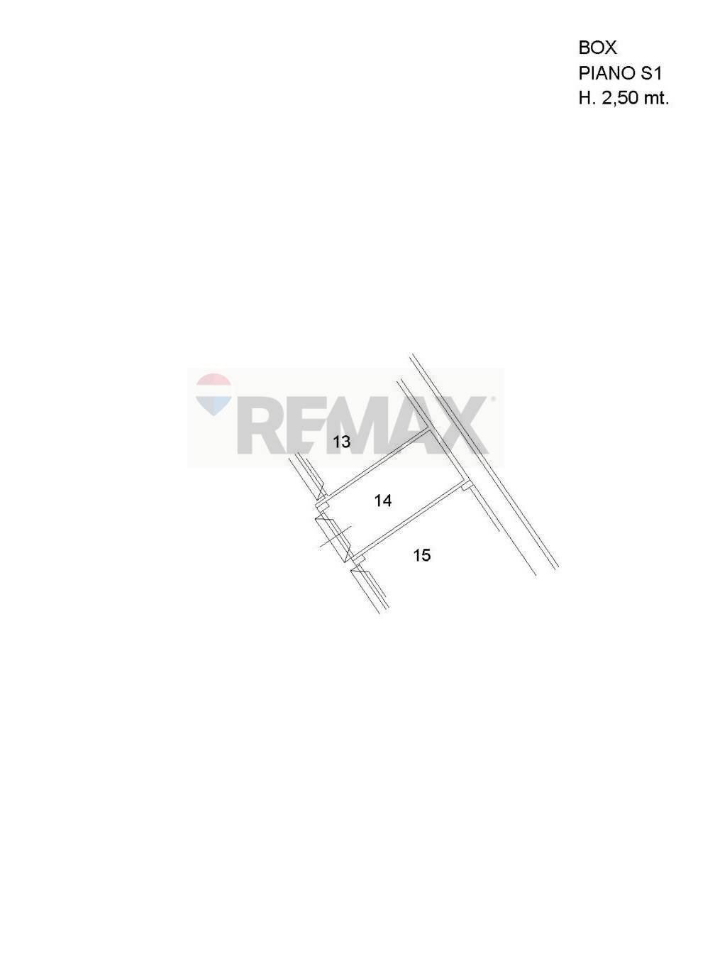 Pianta 2D - Box via francesca bertini
 
43, Roma - planimetria 1