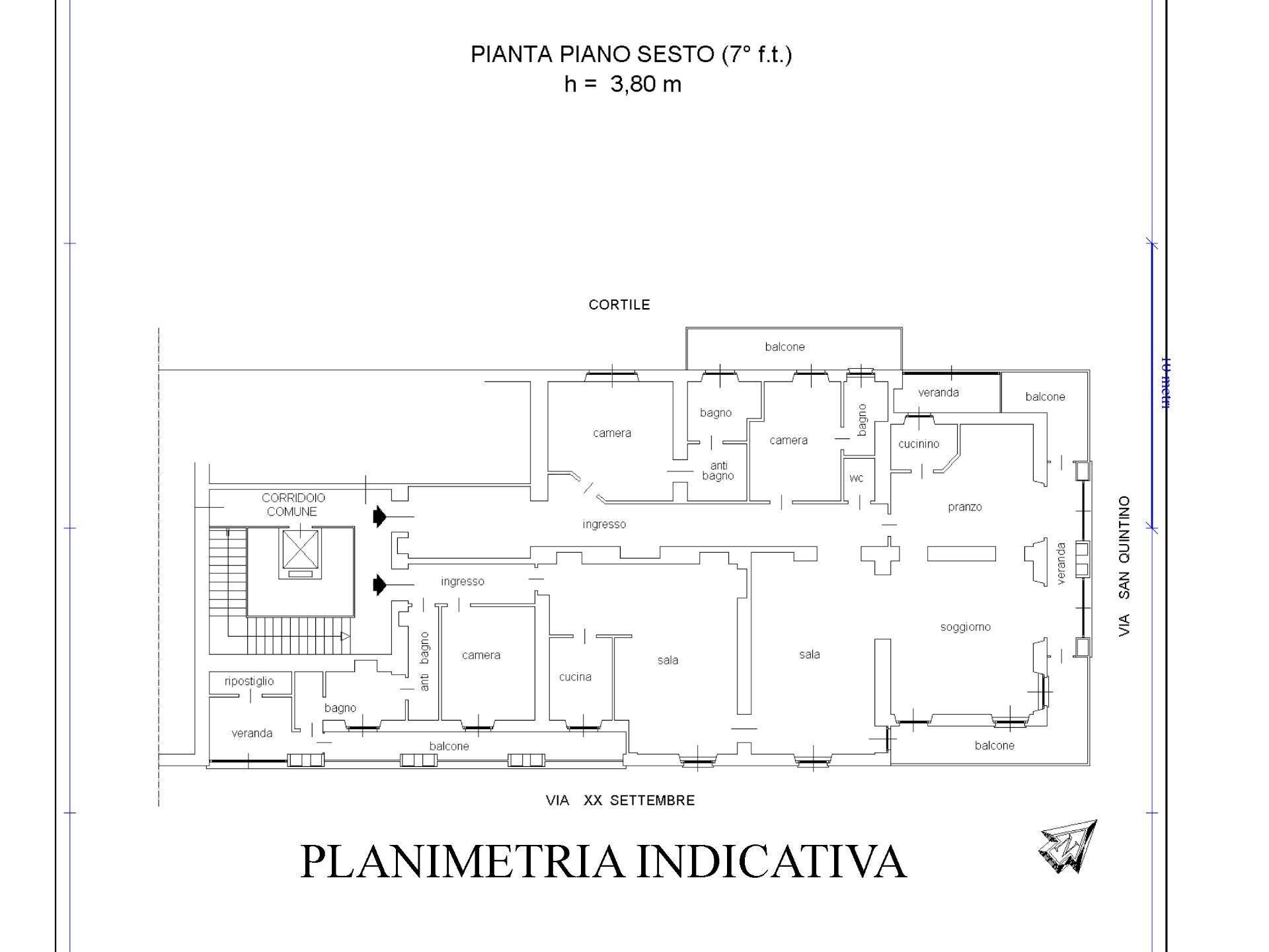 Foto 46 - Attico Via XX settembre, Torino - planimetria 1