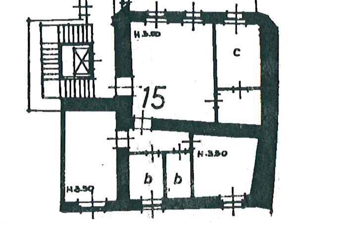Planimetria - Trilocale via tassis, Bergamo - planimetria 1