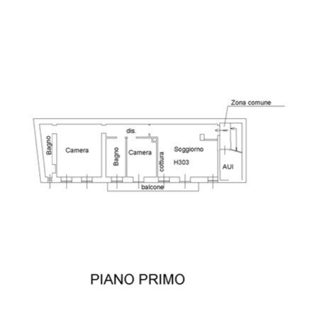 Three-room apartment via San Francesco d'Assisi, Varese - floor plans 1