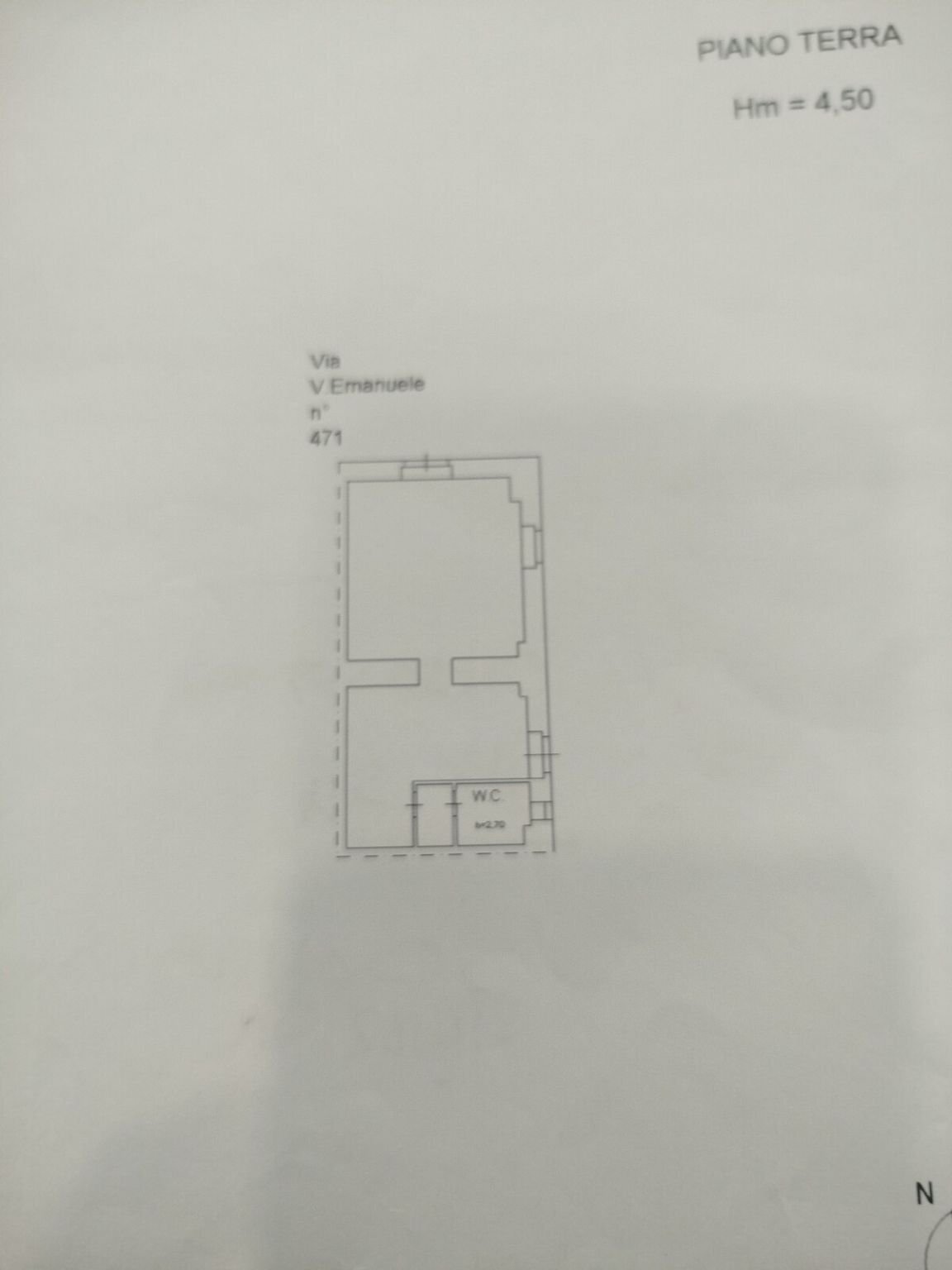 Bilocale via Vittorio Emanuele II, 471, Catania - planimetria 1