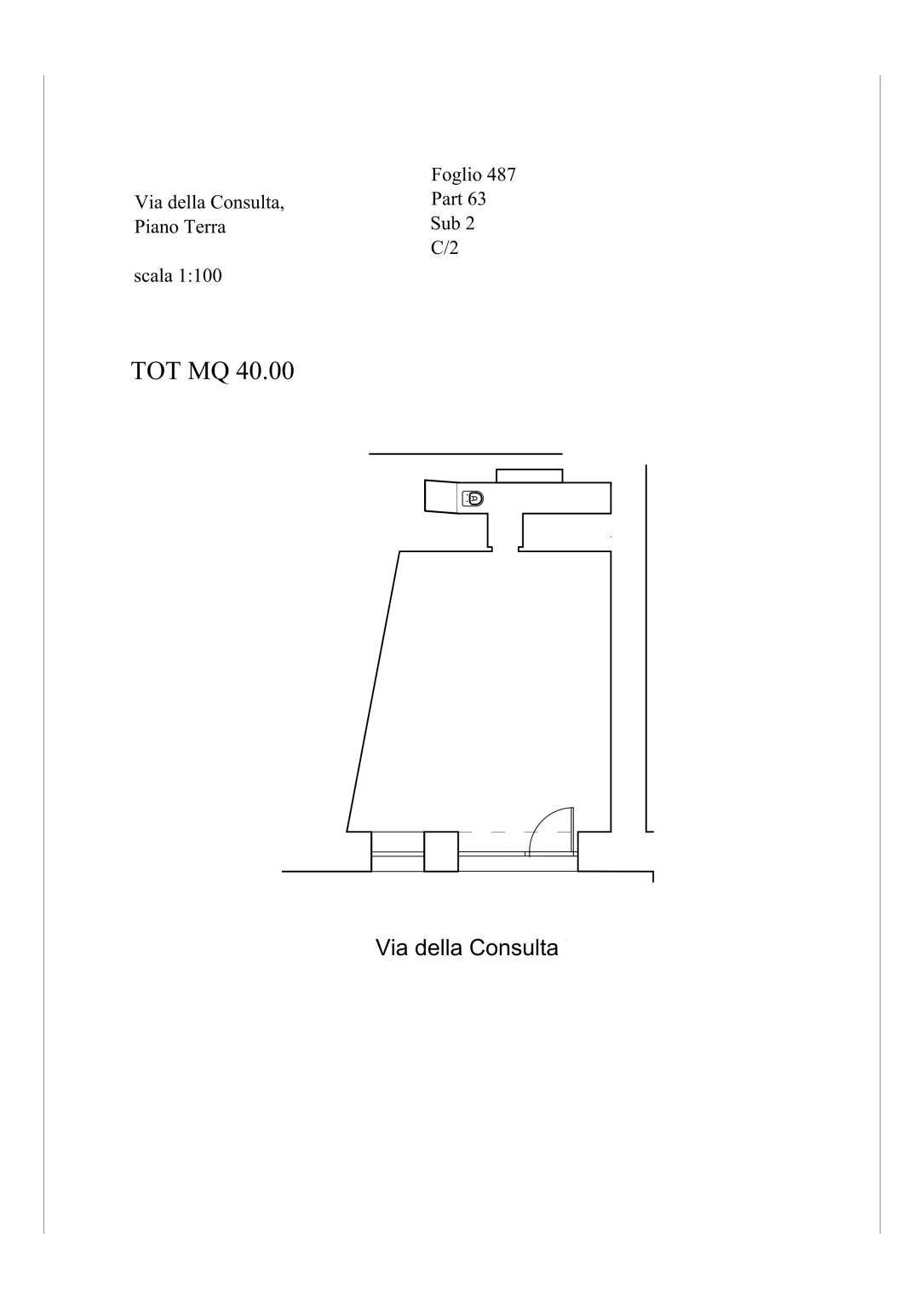 Ufficio via della Consulta, Roma (zona Centro Storico) - planimetria 1