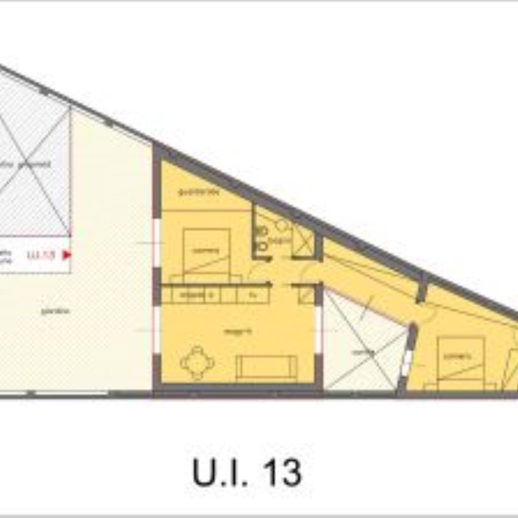 Trilocale Via Giacinta Pezzana, 8, Bologna (zona San Donato) - planimetria 1