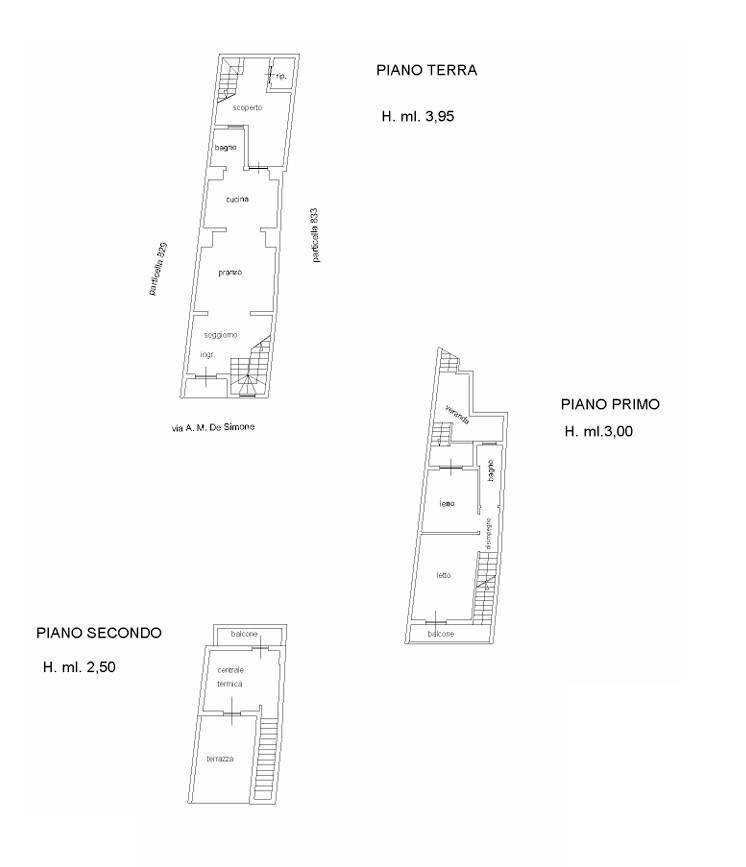 Foto 60 - Independent house Via De Simone
 
22, Alezio - floor plans 1
