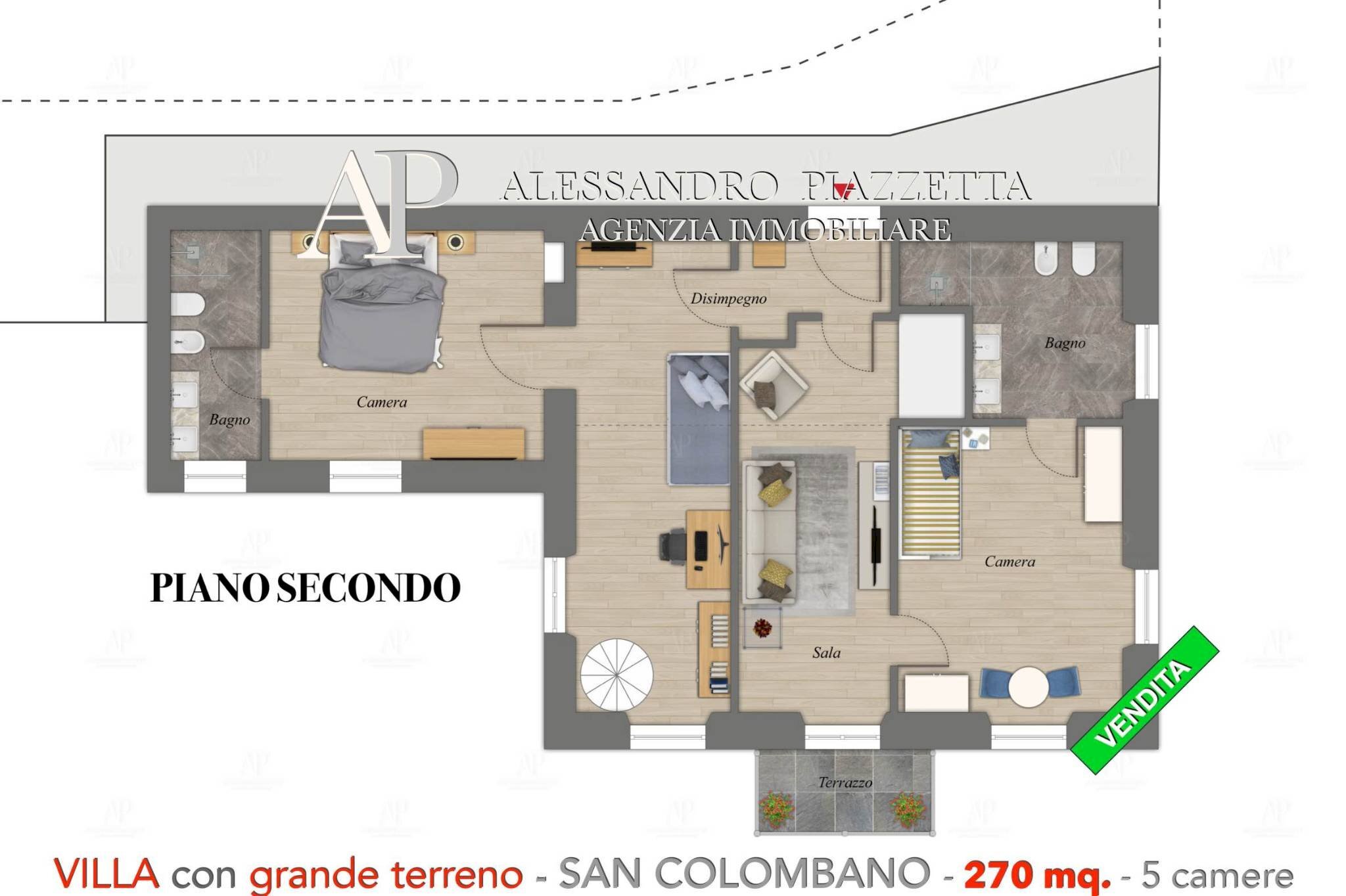 Villa San Colombano Certenoli - floor plans 1