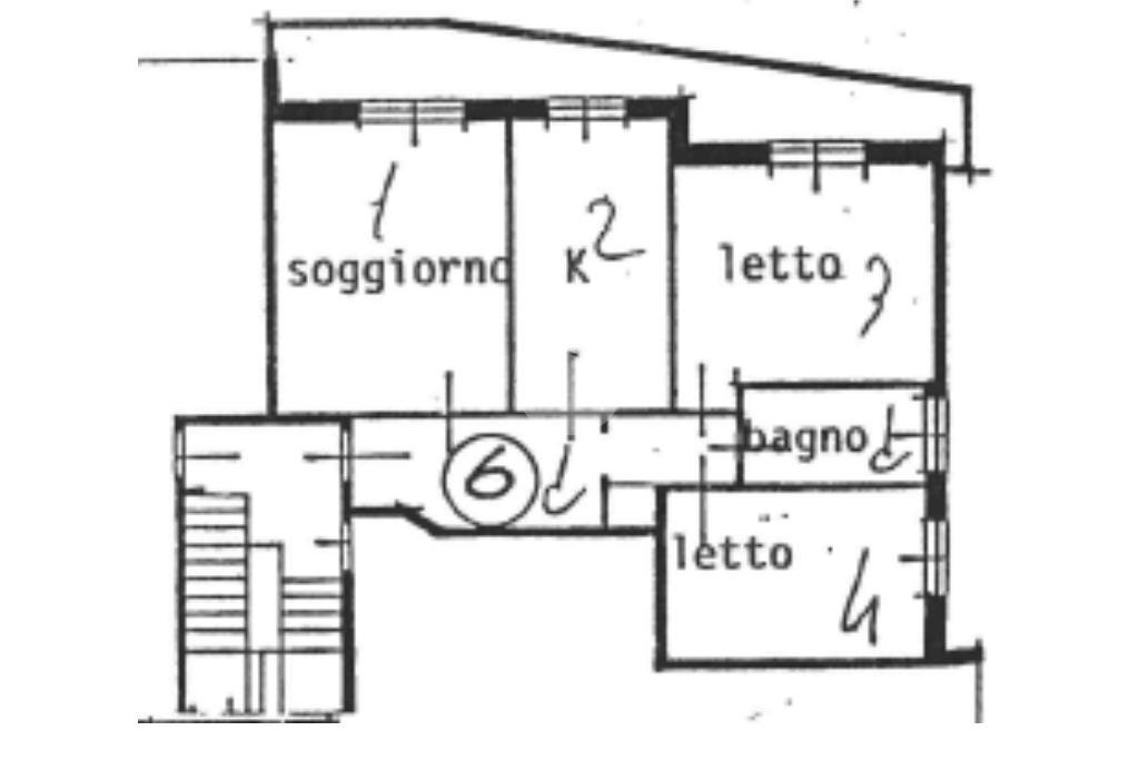 Four-room apartment Via Iside Viana, Candelo - floor plans 1