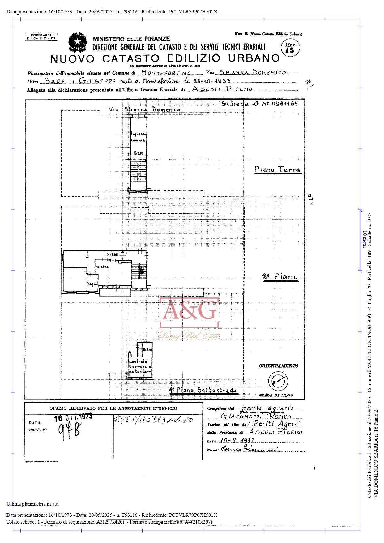 Foto 22 - Trilocale via domenico sbarra
 
16, Montefortino - planimetria 1