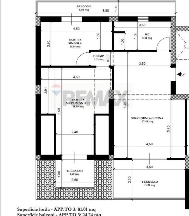 Pianta 2D - Attic Capo d'Orlando - floor plans 1