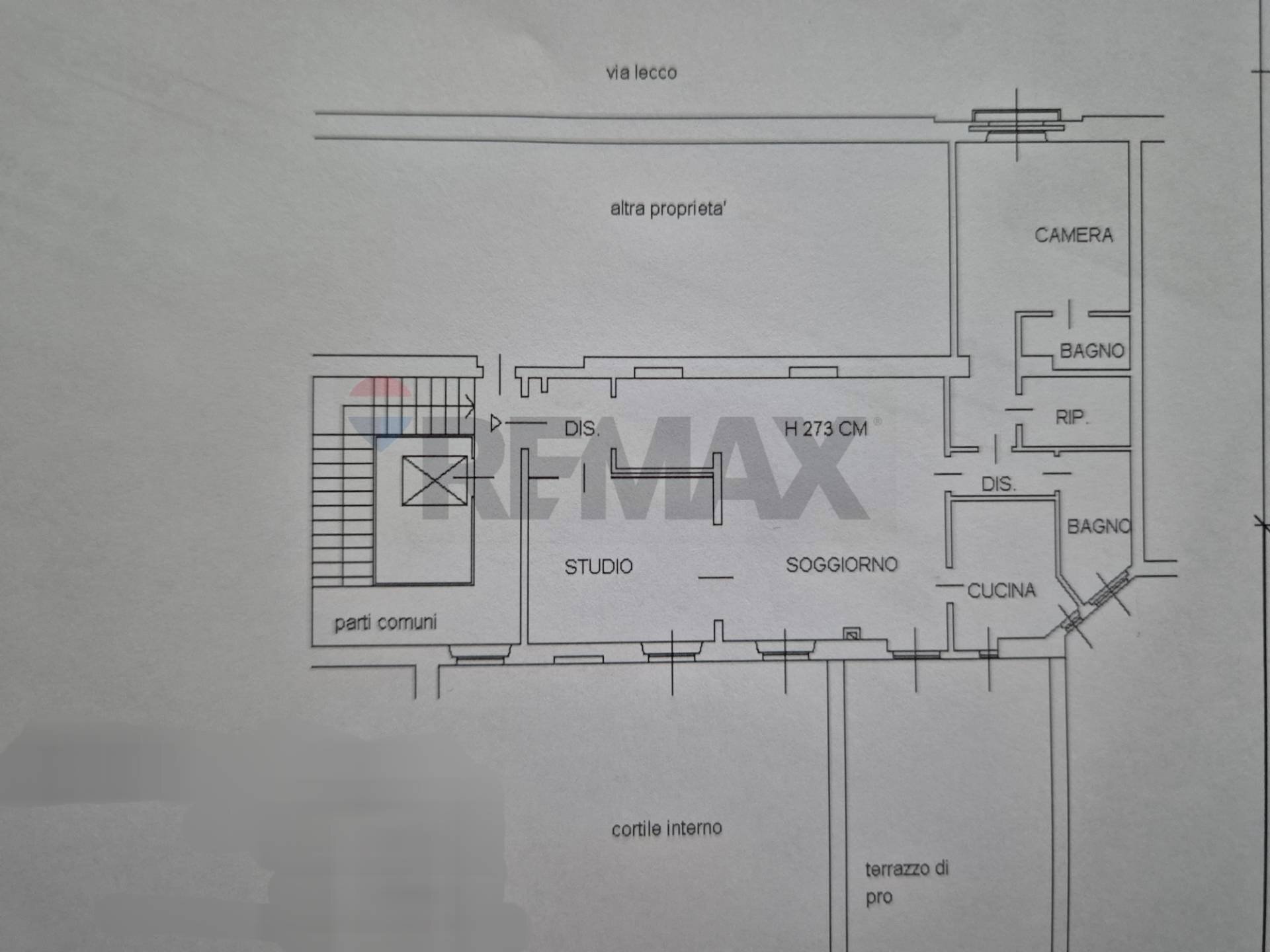 Pianta 2D - Attico Milano - planimetria 1