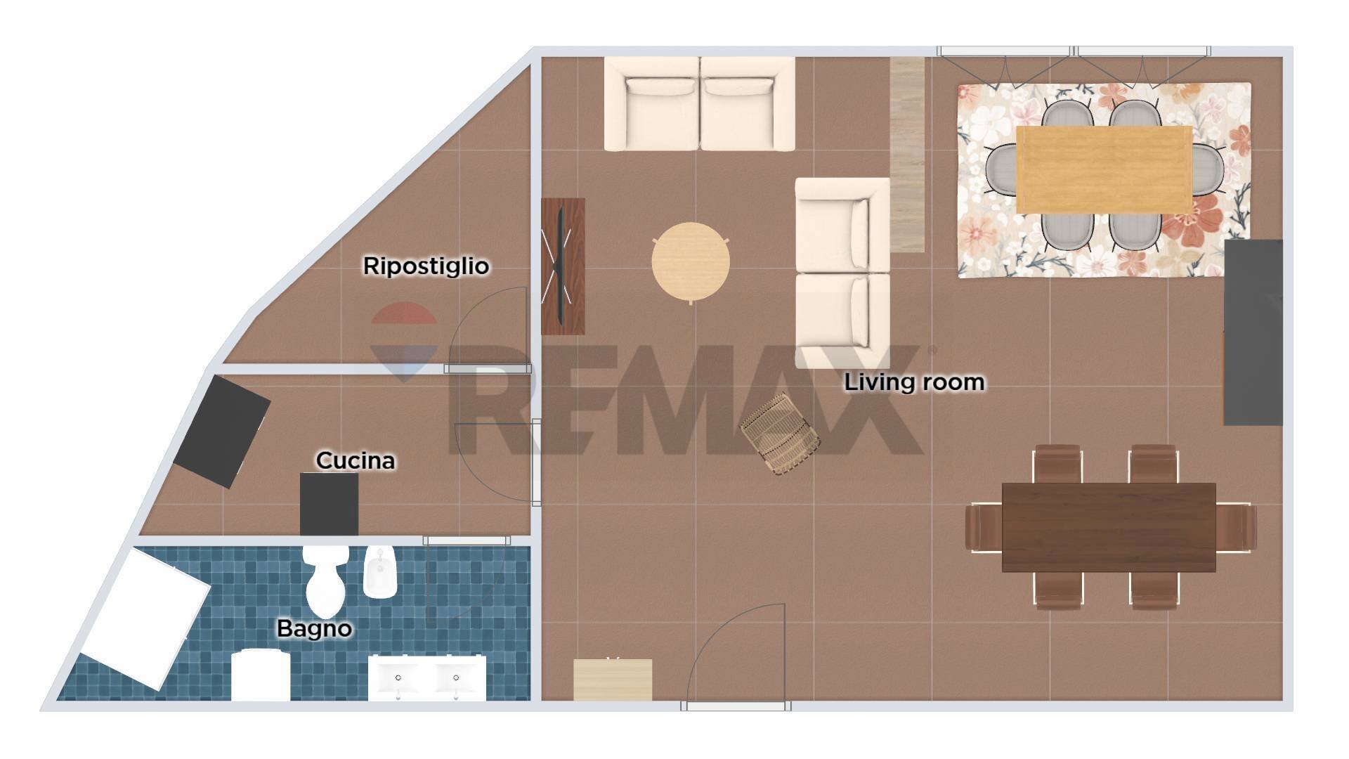 Pianta 2D - One-room apartment Artogne - floor plans 1